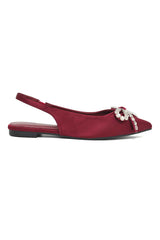GEM TWIST SLINGBACK-BURGUNDY