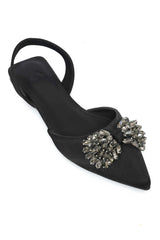 DAZZLE DRAGONFLY BROOCH SLINGBACK-BLACK