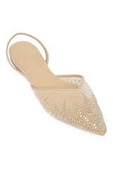 SHIMMER CREST SLINGBACK-GOLD