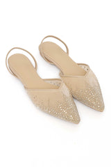 SHIMMER CREST SLINGBACK-GOLD