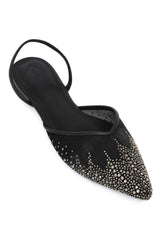 SHIMMER CREST SLINGBACK-BLACK