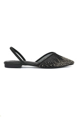 SHIMMER CREST SLINGBACK-BLACK