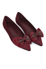 ROYAL KNOT SPARK FLAT-BURGUNDY