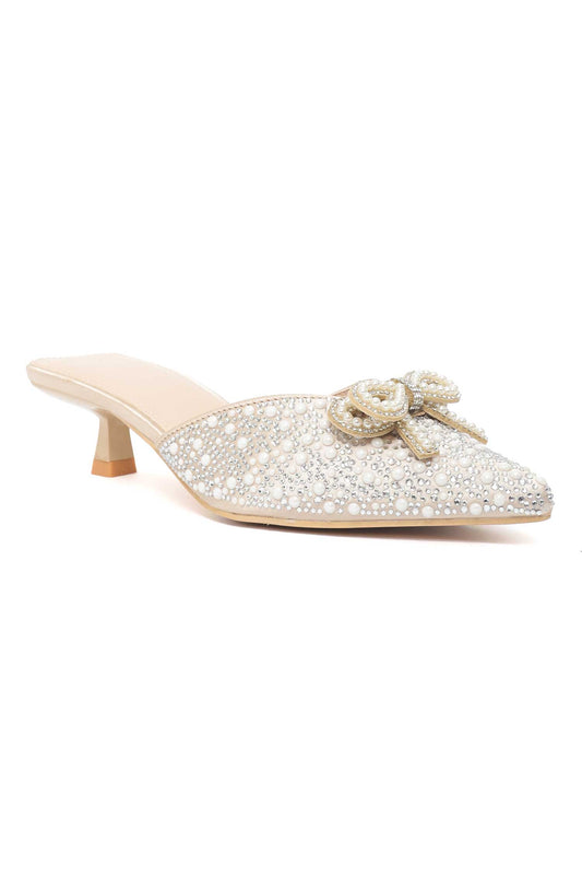 PEARL FROST GLIMMER HEEL-BEIGE