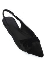 LUSH EMBRACE VELVET SLINGBACK-BLACK
