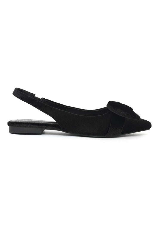 LUSH EMBRACE VELVET SLINGBACK-BLACK