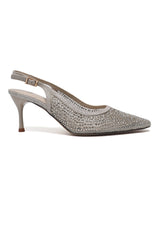 GLASSWEAVE POINT HEEL-GOLD