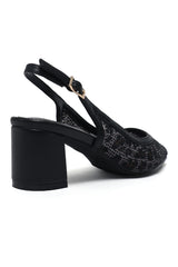 ILLUSION MESH HEEL-BLACK
