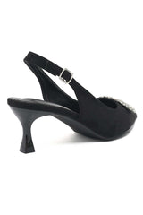 WHISPER PEARL SLINGBACK-BLACK