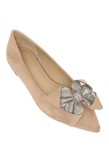 CHARM NOIR FLAT-BEIGE