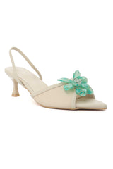 FLORA SILKEN SLINGBACK-BEIGE