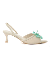 FLORA SILKEN SLINGBACK-BEIGE