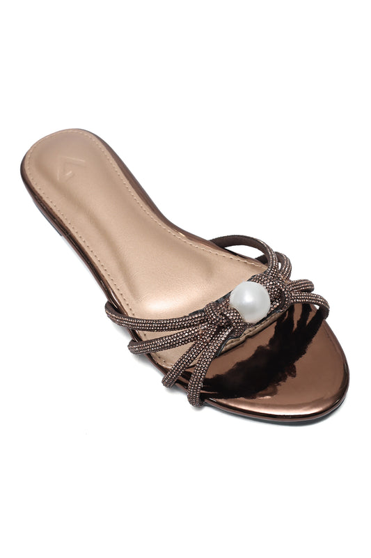 VELORA PEARL GRACE SLIDE-BRONZE