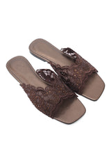 LACE DÉCOR FLAT-BRONZE