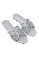 FASHION SHIMMER SLIDE-SILVER
