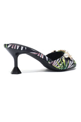 GARDEN GLAM SLIDE-BLACK