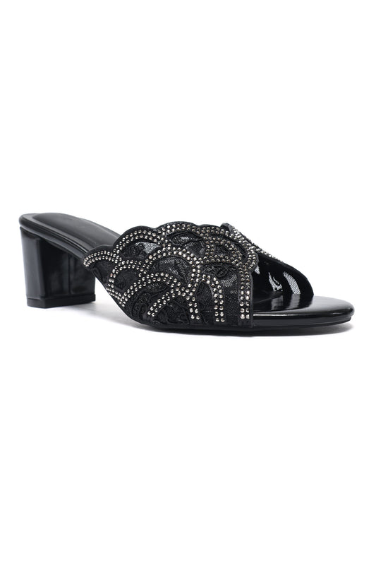 GLAMOUR WAVE HEEL-BLACK