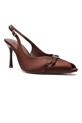 SHINE SLINGBACK HEELS-BRONZE