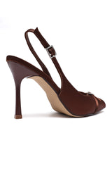 SHINE SLINGBACK HEELS-BRONZE