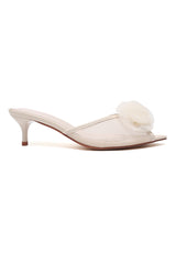 LUNA PETAL KITTEN HEEL-BEIGE