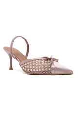 PEARL SOCIETY SLINGBACK HEEL-NUDE