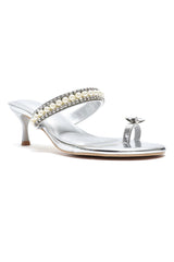PEARL MAJESTY HEELS-SILVER