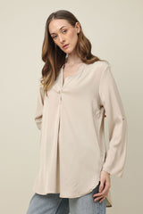 GRACE FLOW SHIRT-BEIGE
