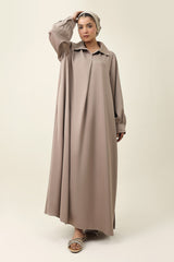FLOWING MODEST ABAYA-KHAKI
