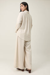 PALM SOFT WIDE CO_ORD-BEIGE