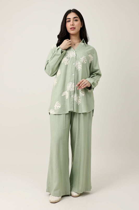 MONSOON LEAF CO-ORD-GREEN