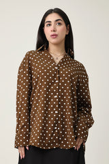 MIDNIGHT CLASSIC LOOSE SHIRT-COFFEE