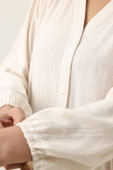 FLOW TIER DRESS-BEIGE
