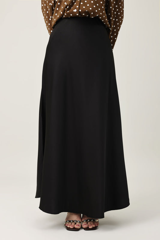 PREMIUM DESIGN GENTLE SKIRT-BLACK