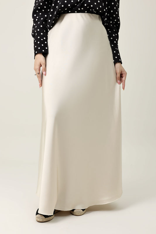 PREMIUM DESIGN GENTLE SKIRT-BEIGE