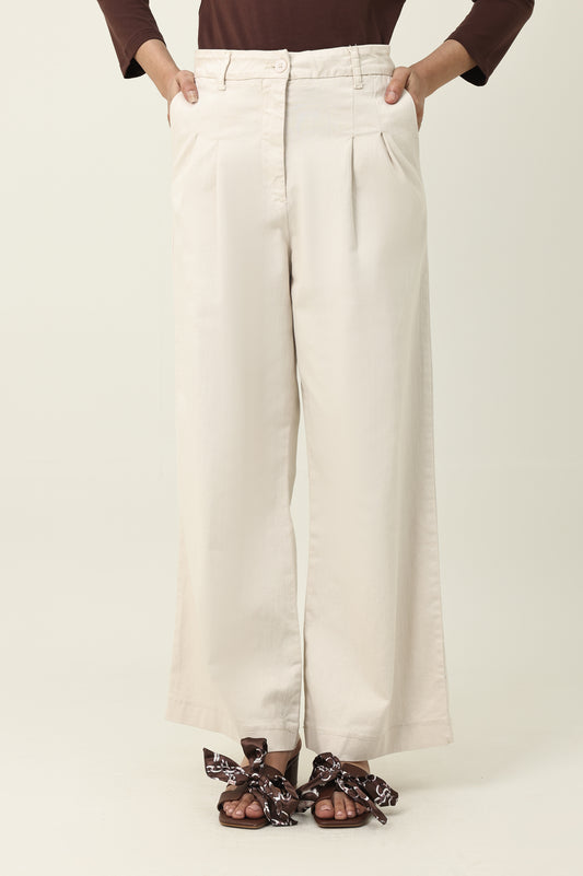 EASY CLEAN CUT WIDE BOTTOM-BEIGE