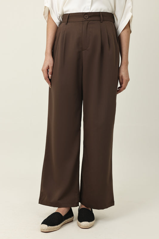 EASY CLEAN CUT WIDE BOTTOM-COFFEE