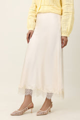 CHARM MIDI SKIRT-BEIGE