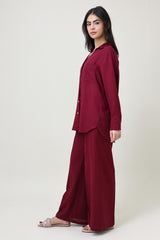 DEEP HUED CO-ORD SET-MAROON