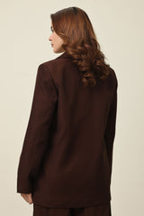 REFINED CLASSIC SOFT BLAZER-COFFEE