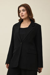 REFINED CLASSIC SOFT BLAZER-BLACK