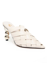 GALERIE INTERLACE HEEL-OFFWHITE