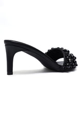 ONYX GLOW EMBELLISHED HEEL-BLACK