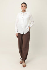 CHARM COLLAR SHIRT-WHITE
