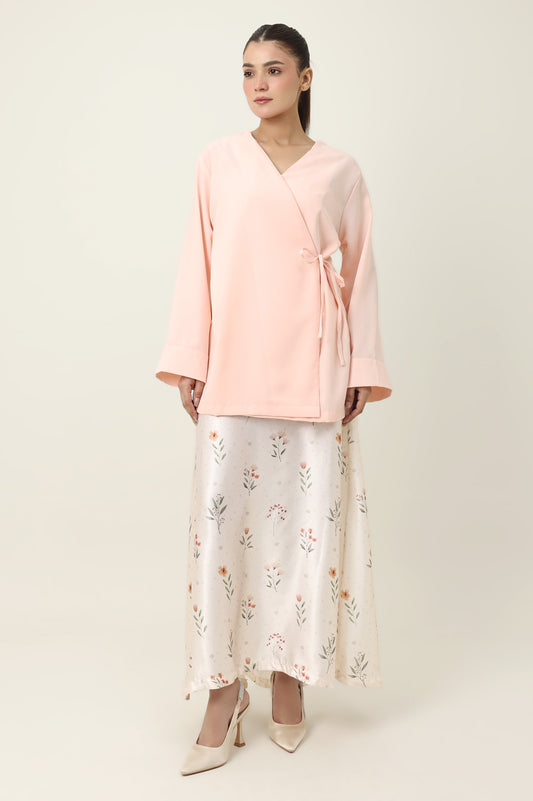 BLOSSOM WRAP CO ORD SET-PINK