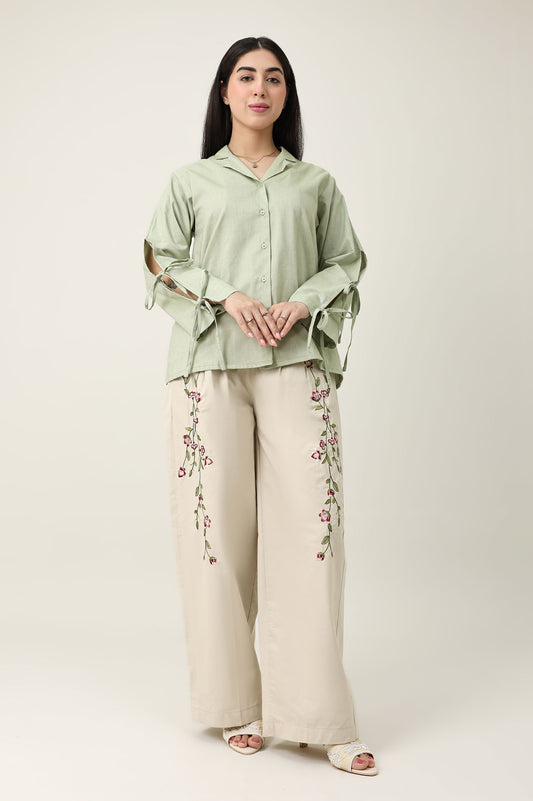 SMOOTH WARDROBE ESSENTIAL CO-ORD-GREEN