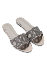 CRYSTAL GLAMOUR SLIDES-GUN