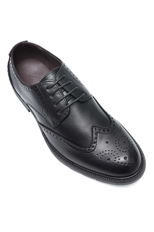 IMPERIAL WINGTIP BROGUES-BLACK