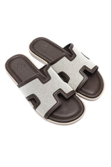 SMART CASUAL TEXTURE SLIDES-COFFEE
