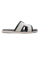 SMART CASUAL TEXTURE SLIDES-BLACK