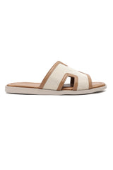 SMART CASUAL TEXTURE SLIDES-BEIGE